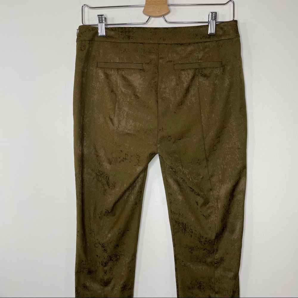 Eileen Fisher Copper Brown Organic Cotton Stretch Slim Leg Pants - Picture 6 of 11
